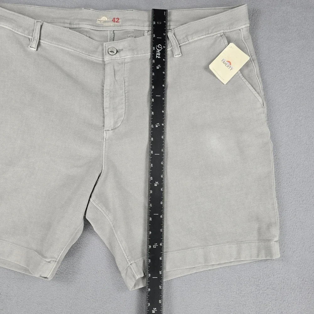 Faherty‎ Shorts Mens 42 Gray Stretch Terry Short 7 Inch Inseam Casual Chino Soft